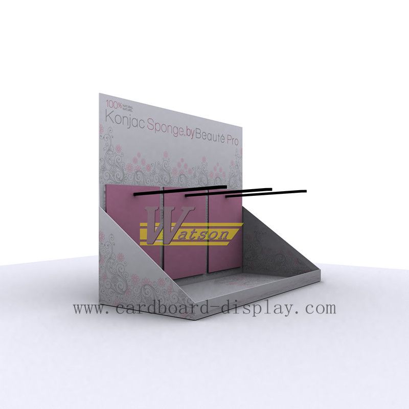 Corrugated paper counter top display for sponge