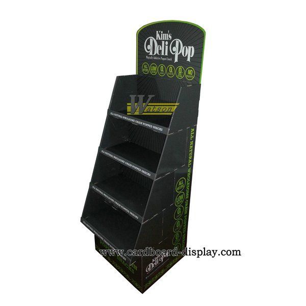 Corrugated Cardboard trays display racks for snack promotion