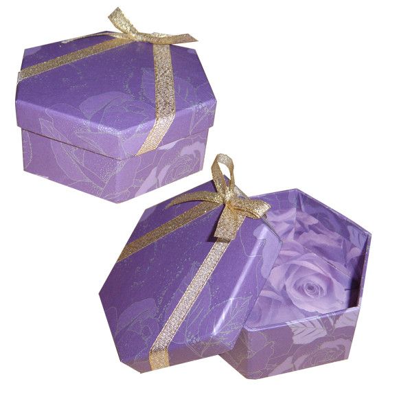紫羅蘭六角形服飾禮盒